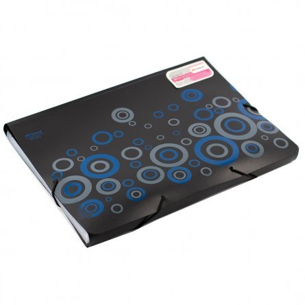 Папка-картотека на резинке Sahand, A4, "Black C", 328х235х32 мм, 600 мкм, 13 отделений, цветная, матовая фото 4