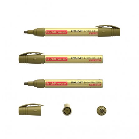 Маркер - краска ErichKrause "PT-350" , золотой, пулевидный, 1,5-2,5 мм фото 2
