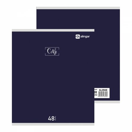Тетрадь 48л., А5, клетка, Alingar "Style", скрепка, мелованый  картон ( стандарт), блок офсет, 4 дизайна в пленке т/у фото 6