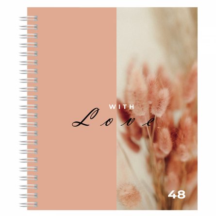 Тетрадь А5 48л., клетка, Alingar, гребень, блок офсет, мелованный картон (стандарт), "Нежность", 4 дизайна в пленке т/у фото 5