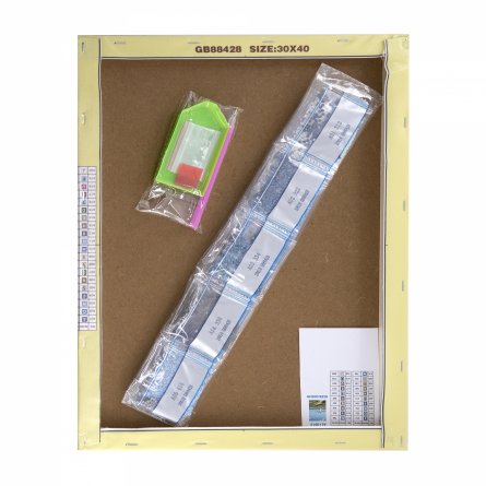 Алмазная мозаика Alingar, на подрамнике, с полным заполнением, (глянц), 20х30 см, 20 цветов, "Розовые анемоны" фото 3