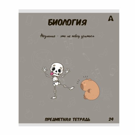 Комплект предметных тетрадей А5 24л., 8 предметов, со справочным материалом, скрепка, мелованный картон (стандарт), блок офсет, Alingar "Капибара" фото 3