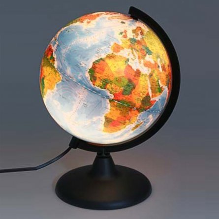 Глобус физический, Глобен, d=150 мм, с подсветкой, 220 V, на круглой подставке фото 2