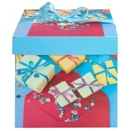 Подарочная коробка Миленд, 25*25*25 см, "Красивые подарочки", с лентой, складная фото 2