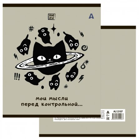 Тетрадь 48л, А5, клетка, Alingar "Удача приди", скрепка,мелованный картон (стандарт) Soft touch,  блок офсет, 5 дизайнов в пленке т/у фото 7