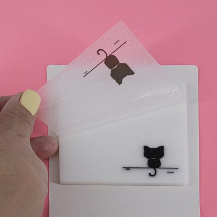 Прозрачные стикеры для заметок с клеевым краем, Alingar, 75 х 75 мм, 50 л., покрытие starlight touch, "Black KITTEN", белый, водонепрониц., европодвес фото 2