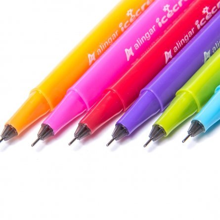 Ручки гелевые цветные, 0,5mm., в пластиковом стенде 4 цвета по 35шт.(роз.,фиолет.,оранж.,голуб.,)