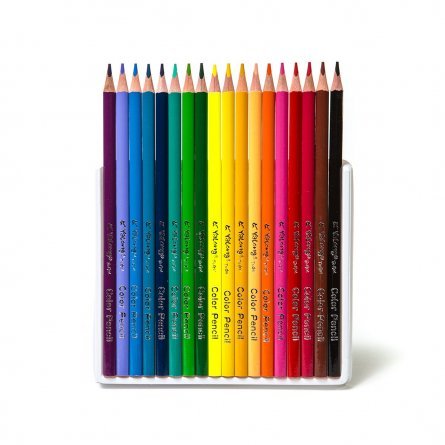 Цветные карандаши 18 цв., трехгранный корпус , грифель,0,3мм ,картонная коробка с европодвесом