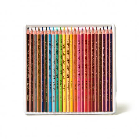 Цветные карандаши 24 цв."Животные" трехгранный деревянный корпус, грифель 0,3мм ., картонная коробка