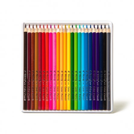 Цветные карандаши 24цв."Путешествие" трехгран., деревян. корпус, грифель 0,3мм ., картонная коробка